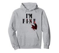 Estoy Bien, Loco, Sangriento, Zombi de Halloween, Genial y Divertido Sudadera con Capucha