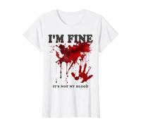 Estoy Bien, no es mi Sangre Camiseta gráfica económica, Mujer, Blanco, M