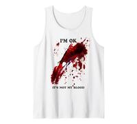 Estoy Bien No Es Mi Sangre Camiseta Zombie Salpicaduras Camiseta sin Mangas