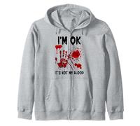 Estoy bien, no es mi sangre salpicada Bloody Hand Halloween Sudadera con Capucha