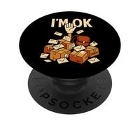 Estoy Bien Transportista de Correo Trabajador Postal Mensajero Conductor de Entrega PopSockets PopGrip Adhesivo