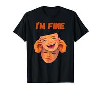 Estoy Bien Triste Salud Mental Sonrisa Falsa Estética Camiseta