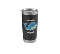 Estoy bien y tú? Ballena divertida lindo océano animal juego de palabras ballenas Vaso térmico de acero inoxidable de doble pared