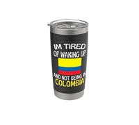 Estoy cansado de despertar y no estar en Colombia Vaso térmico de acero inoxidable de doble pared
