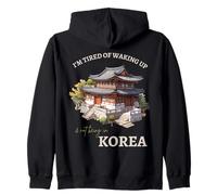 Estoy cansado de despertar y no estar en Corea Turismo coreano Sudadera con Capucha