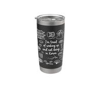 Estoy cansado de despertar y no estar en Corea Vaso térmico de acero inoxidable de doble pared