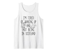 Estoy Cansado de Despertar y no Estar en Escocia - Escocés Camiseta sin Mangas
