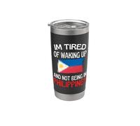 Estoy cansado de despertar y no estar en Filipinas Vaso térmico de acero inoxidable de doble pared