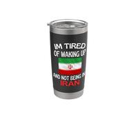 Estoy cansado de despertar y no estar en Irán Vaso térmico de acero inoxidable de doble pared