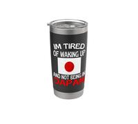 Estoy cansado de despertar y no estar en Japón Vaso térmico de acero inoxidable de doble pared