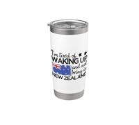Estoy cansado de despertar y no estar en Nueva Zelanda NZ Vaso térmico de acero inoxidable de doble pared
