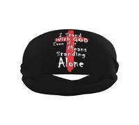 Estoy con Dios, Aunque Eso Signifique Estar Solo. Unisex Headband Comoda Diadema Absorbente Cinta Pelo Deporte para Tenis Fútbol Yoga