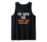 Estoy con el Cono de Tráfico Disfraz Divertido Camiseta sin Mangas
