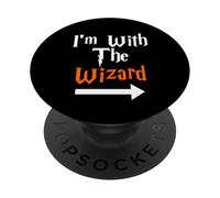 Estoy con el Mago Divertido Parejas coincidentes PopSockets PopGrip Adhesivo