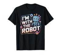 Estoy con el Robot Disfraz de Halloween papá mamá Grupo Camiseta