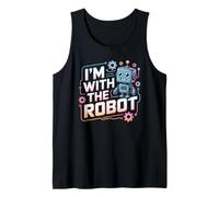 Estoy con el Robot Disfraz de Halloween papá mamá Grupo Camiseta sin Mangas