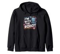 Estoy con el Robot Disfraz de Halloween papá mamá Grupo Sudadera con Capucha