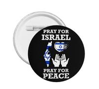 Estoy con Israel Pin Orar por Israel Fuerte Pin Soporte americano con Israel Pin Apoyar a Israel Pin Estamos con Israel Insignias Botones Botón Insignia Botón Pin Redondo