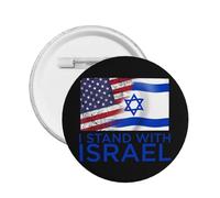 Estoy con Israel Pin Orar por Israel Fuerte Pin Soporte americano con Israel Pin Apoyar a Israel Pin Estamos con Israel Insignias Botones Botón Insignia Botón Pin Redondo