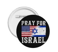 Estoy con Israel Pin Orar por Israel Fuerte Pin Soporte americano con Israel Pin Apoyar a Israel Pin Estamos con Israel Insignias Botones Botón Insignia Botón Pin Redondo