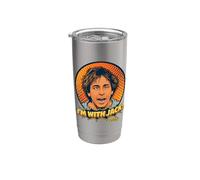 Estoy con Jack Tripper Funny Three's Company Retro Vaso térmico de acero inoxidable de doble pared