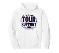 Estoy con la Banda Tour Apoyo Music Crew Roadie Life Sudadera con Capucha, Unisex para Adultos, Blanco, M