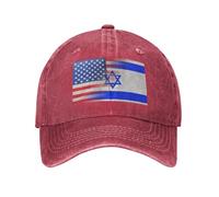 Estoy con La Bandera De Israel Y La Bandera De Estados Unidos Gorra Dad Vintage Gorra Beisbol Ajustable Running Gorros para Senderismo Exteriores Aire Libre