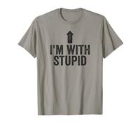 Estoy con Stupid Up Arrow Divertido Humor Sarcástico Meme Camiseta