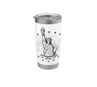 Estoy con su estatua de la libertad Declaración política Activismo Vaso térmico de acero inoxidable de doble pared