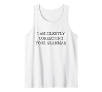 Estoy corrigiendo Silenciosamente tu Profesor de inglés Gracioso gramática Camiseta sin Mangas