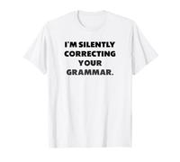 “Estoy corrigiendo tu gramática en Silencio”, dichos Camiseta