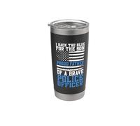 Estoy de acuerdo con The Son Loves Policeman Police Officer Vaso térmico de acero inoxidable de doble pared