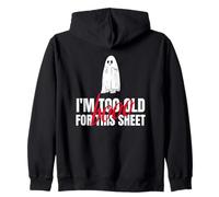 Estoy Demasiado Viejo para Esta Hoja Divertida declaración de Halloween Sudadera con Capucha