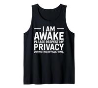 Estoy Despierto, por Favor, respeta mi privacidad Amante sarcástico de la Siesta Camiseta sin Mangas