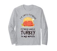 Estoy en el Estado físico Todo Este Pavo en mi Boca Manga Larga