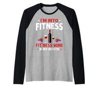 Estoy en el Fitness Wine In My Mouth Funny Gym Workout Lover Camiseta Manga Raglan