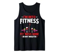 Estoy en el Fitness Wine In My Mouth Funny Gym Workout Lover Camiseta sin Mangas