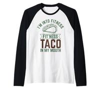 Estoy en Fitness Fitness Taco en mi Boca Camiseta Manga Raglan