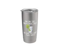 ESTOY EN LA DIETA DE GIN TONIC He perdido 2 DÍAS Broma Meme Vaso térmico de acero inoxidable de doble pared