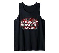 Estoy en mi Ciclo Menstrual Mujeres Divertidas Humor Menstrual Camiseta sin Mangas
