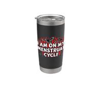 Estoy en mi ciclo menstrual Mujeres divertidas Humor menstrual Vaso térmico de acero inoxidable de doble pared