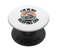 Estoy En Mi Era Herpética Herpotólogo Cazador De Serpientes PopSockets PopGrip Adhesivo