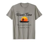 Estoy en River Time - Thousand Islands Clayton NY St. Lawrence Camiseta