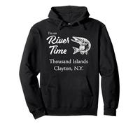 Estoy en River Time - Thousand Islands Clayton NY St. Lawrence Sudadera con Capucha