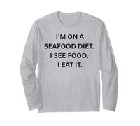Estoy en una Dieta de mariscos. Veo Comida, Dicho sarcástico Divertido Manga Larga