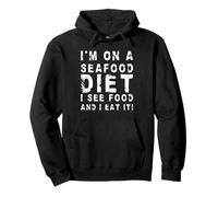 Estoy en una Dieta de mariscos, Veo Comida y la como! | Sarcastic Sudadera con Capucha