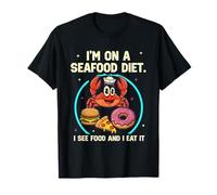 Estoy en una Dieta de mariscos Veo Comida y me la como. Juego de Palabras Divertido Camiseta