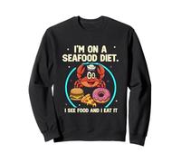 Estoy en una Dieta de mariscos Veo Comida y me la como. Juego de Palabras Divertido Sudadera