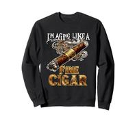 Estoy envejeciendo como un buen cigarro, divertido Día del Padre, Papá Adulto Sudadera
