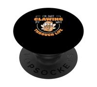 Estoy garra mi camino a través de la vida para el jugador de la máquina de garras PopSockets PopGrip Adhesivo